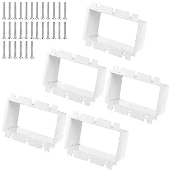 5Pcs BE3-3 Electrical Box Extender with 30Pcs Screws, Outlet Box Extender Receptacle Extender 3 Gang Electrical Box for Electrical Box and Electrical Outlet Switches(White)