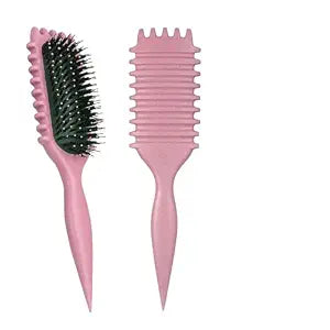 Curl Defining Hair Brush, 2025 Flash Styling Brush for Curly Hair, Shaping & Defining Curls for Women, （Pink）