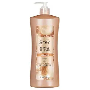 Suave Keratin Miracle Complex Conditioner for Shiny, Frizz-Free Hair, 28 oz