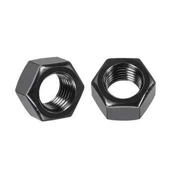 4pcs Hex Nuts - [M16-2] Carbon Steel Grade 8 Hardware Nuts for Mechanical Repair & Assembly, Standard Metric Coarse Thread Nut, Black
