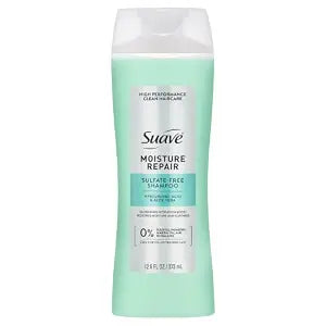 Suave Moisture Repair Sulfate Free Shampoo for Dry Damaged Hair, 12.6 fl oz