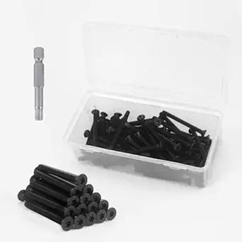 200 Qty 1/4-20 x 2-1/2 Inch Type F Flat Head Thread Cutting Trailer Deck Screws,with T30 Star Drive Bit for Floorboard & Trailer Deck & Wood to Metal Applications