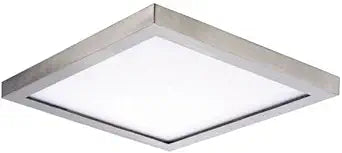 Maxim Lighting Wafer 7" Surface Mount | Satin Nickel Finish | White Polycarbote Shade | Transitional Surface Mount | Ideal for Bedrooms, Hallways & Entryways | Dimmable Wet Rated | 58722WTSN