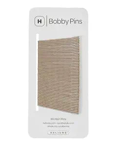 Heliums Bobby Pins - Dark Blonde - 2 Inch Wavy Hair Pins, Matte Metallic Color for Medium to Dark Blonde Hair, 48 Count
