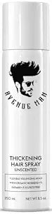 Avenue Man Hair Thickening Spray for Men - Extreme Texturizing Spray for Men - Instant Volume, Strong Hold & All-Day Control - Lightweight & Easy Rinse Formula Mens Hairspray Extra Hold - 8.5 oz