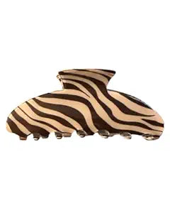 Almere Hair Claw Clip, Striped and Camo Pattern, Women's Hair Accessories for Thick or Thin Hair, 4 inch No-Slip (Zebra Print)