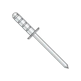 Multi-Grip Blind Rivets, Large Flange Domed Head, Rivet Diameter 3/16 inch, Rivet 66-68, Grip Range (.313-.500), Rivet/Body Material: Aluminum, Mandrel Material: Zinc Plated Steel (Quantity: 500 pcs)