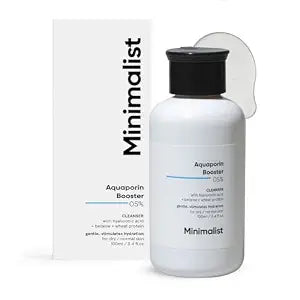 Minimalist Aquaporin Booster 5% Face Wash with Hyaluronic Acid for Dry Skin | Cleanse & Hydrate | For Women & Men | 3.4 Fl Oz / 100 ml