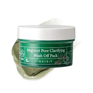 AXIS-Y Mugwort Pore Clarifying Wash Off Pack - Face Exfoliator Targets Clogged Pores, Whitehead & Blackhead Remover - Vegan Korean Skin Care Glass Skin Clay Mask (3.38 fl. oz.)