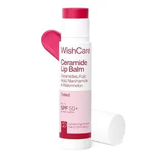 WishCare Tinted Lip Balm with SPF 50 PA+++ ��� Enriched with Niacinamide, For Women, 5g