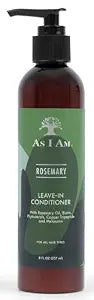 As I Am Rosemary Leave-In Conditioner 8 Fl Oz (237 ml) - with Biotin & Saw Palmetto