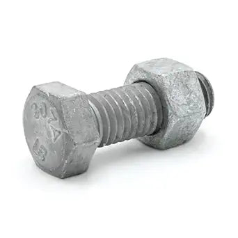 1/4"-20 x 1 (100 Pcs) Hot Dipped Galvanized Hex Bolt Kit W/100 Hex Nuts for Exterior Use Commercial Grade 307A, Full Thread - by Fastener Depot