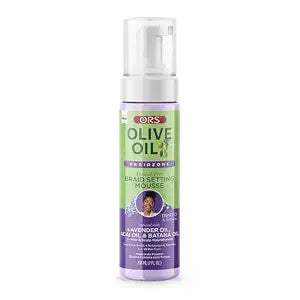 ORS Olive Oil Braidzone Braid Setting Mousse with Lavender, Acai & Batana Oil 7 Ounces