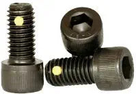 Nylon Pellet Socket Head Cap Screw, 6-32 x 1/4", Alloy Steel, Black Oxide, Hex Socket (Quantity: 100) Coarse Thread, #6 Hexagonal Allen Bolt, Length: 1/4 inch, Full Thread