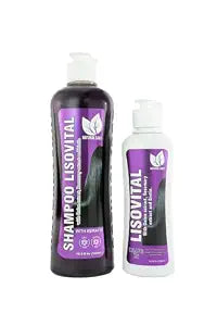 Natural Sant Liso Vital Onion Shampoo & Leave-In Set, Anti-Frizz Smoothing