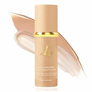 Color Changing Liquid Foundation with SPF 50, Lightweight, Sweat-Resistant