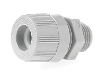 Woodhead 5522 Cable Strain Relief Grip, Locknut, Max-Loc Cord Seal, Straight Male, 1/2" NPT Thread Size, Orange Grommet Color, .187-.250" Cable Diameter