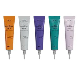 AKT Mini Deodorant Balms Discovery Set, Pack of 5 x 0.16 Fl Oz, All Genders