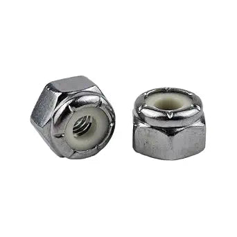 #12-24 Nylon Insert Locknuts 304 Stainless Steel - Pack of 25