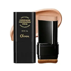 O'CHEAL Concealer Foundation Stick with Brush, Full Coverage Makeup 04#