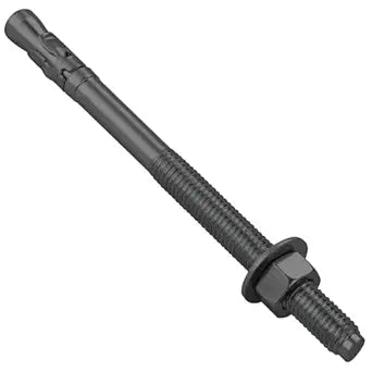 Wensilon 30Pcs 1/2x5-1/2 Inch Standard Fasteners for Heavy-Duty Black Wedge Anchors for Cement and Concrete