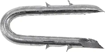 Double Barbed Fence Staples, #8 x 1-1/2in, 5lbs, Gray