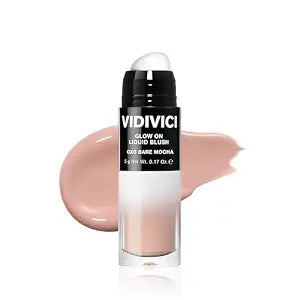 VIDIVICI Glow On Liquid Blush Makeup, Long Lasting Buildable (Bare Mocha)