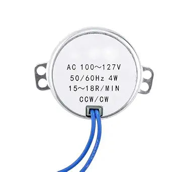1Pcs Synchronous Motor, AC 100-127V Electric Synchron Motor, 4W Turntable Motor Electric Fireplace Replacement Parts, 50/60Hz CCW/CW Geared Motor for Fan(15-18RPM)