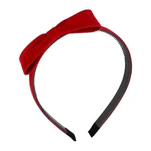 YARIEW Red Hair Bow Headbands for Women, Red Headband with Small Bow