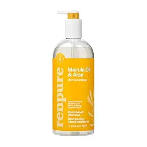 RENPURE Marula Oil & Aloe Ultra Smoothing Shampoo for Dry/Frizzy Hair 24oz