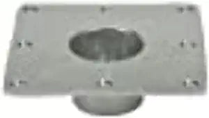 CP Products 48733 Square Recessed Heavy Duty Flush Mount Pedestal Base, Silver
