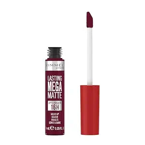 Rimmel London Lasting Mega Matte Liquid Lipstick, Long-Lasting, Hydrating, Vegan Formula - 810 - Plum this Show, 0.25oz