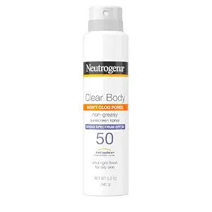 Neutrogena Clear Body Sunscreen Spray SPF 50, 5 oz