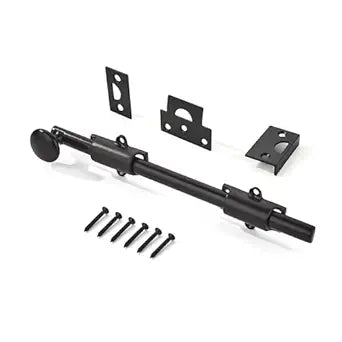 Khtumeware 12 Inches 1-Pack Oil Rubbed Bronze Solid Brass Dutch Door Surface Slide Latch & Bolt, Decorative for Windows and Doors