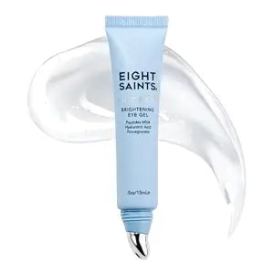 Eight Saints Light Show Brightening Eye Gel, Anti Aging Cooling Eye Gel to Reduce Puffiness, Wrinkles and Calms Under Eye Skin, with Peptides, MSM, and Hyaluronic Acid, 0.5 Ounces