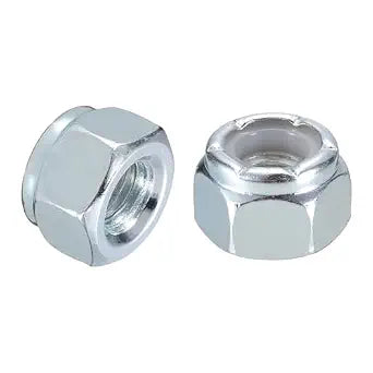 uxcell 20Pcs 1/4"-28 Nylon Insert Hex Lock Nuts, Carbon Steel Self-Locking Nylon Insert Stop Nut for Industrial Construction Fasteners, White&White