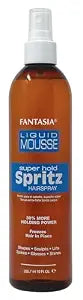 Fantasia Liquid Mousse Spritz Hair Spray Super Hold 10 Fl Oz (Pack of 1)