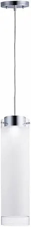 Maxim Lighting Scope 1-Light Pendant Light | Polished Chrome Finish | Frost Glass Shade | Contemporary Kitchen Dining Pendant | 10196CLFTPC