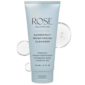 ROSE Ingleton MD SuperFruit Brightening Face Cleanser, Gel-to-Foam Face Wash with Glow-Boosting Fruit Extracts & Super Hydrators, Won't Dry Out Skin, Fragrance Free, Sulfate Free, pH Balanced, 6 fl oz