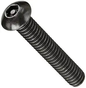 Socket Button Head Cap Screw with Center Pin, 10-32 x 5/8", Alloy Steel, Black Oxide, Hex Socket + Center Pin (Quantity: 100) Full Fine Thread #10 Allen Bolt x 5/8 inch Length