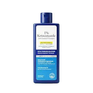 1% Ketoconazole Anti Dandruff Shampoo - Medicated Dandruff Treatment & Flaking Relief, Hypoallergenic Scalp Care with Plant Essential Oils for Oil Control (one bottle)