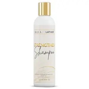 BASK & LATHER Strengthen Shampoo for Curly Coily Textured Hair (8 Fl Oz)