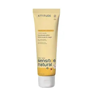 ATTITUDE Baby Lotion for Sensitive Skin, Unscented, EWG Verified, 8 Fl Oz