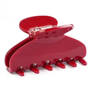 MAORULU Medium Cute Acetate Hair Claw Clip for Women Girls, 3 Inch Cherry Red Claw Clips for Thin & Medium Thick Hair, Durable French Banana Clip with Gift Box, Celluloid Accessories