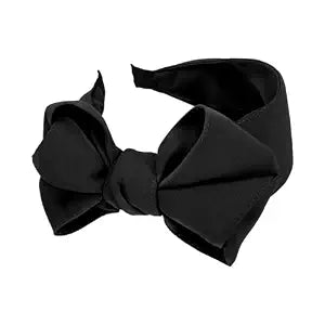 Bow Knotted Wide Headband, Non-Slip Hairbands For Women Black