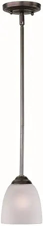 Maxim Lighting Stefan 1-Light Mini Pendant | Rubbed Bronze Finish | Transitional Mini Pendant | Ideal for Kitchen Islands & Breakfast Nooks | 92061FTOI