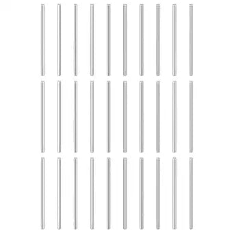 HARFINGTON 50pcs Dowel Pins M2(2mm) x 50mm 304 Stainless Steel Cylindrical Shelf Support Peg Pin Rod Fasten Elements for Metal Devices Wood Furniture DIY Installation, Silver