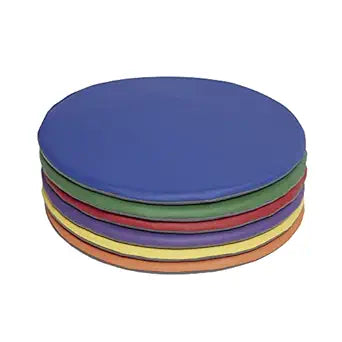 ECR4Kids SoftZone Colorful Round Floor Pad Seating Set, Classroom Furniture, Assorted, 6-Piece