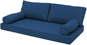 Outdoor Daybed Cushion Cover Twin,Daybed Mattress Bolster Pillow Fitted Sheet Cover,Twin Size Outdoor Daybed Cushion CoverCover ONLY 6" D x 75" W x 39" H (Navy Blue)