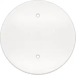 Oversized Ceiling Blank Cover Plate, White, Round, 6.25 Inch Diameter, 3.5 Inch Mounting Holes (1)